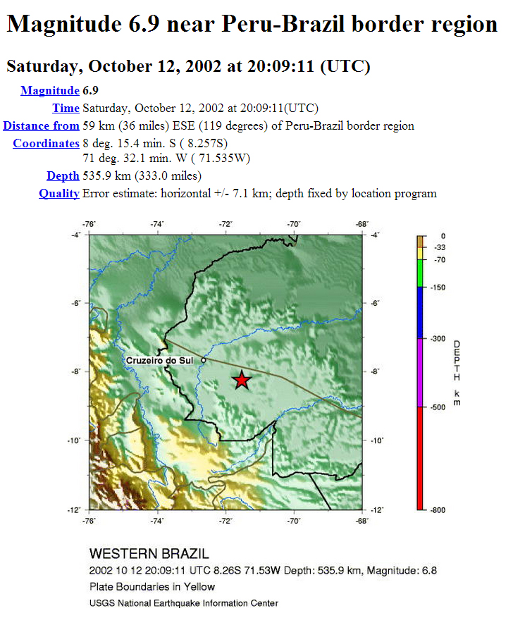 terremoto 6.9 Brasil